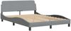 vidaXL Bett mit Matratze "Hvar" Hellgrau 140x200 cm Stoff 3208534 Bild 4