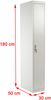 Spind Boston T163, Garderobenschrank Kleiderspind Umkleideschrank, Metall 180x30x50cm nach ASR A4.1 ~ grau Bild 3