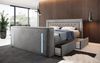 Boxspringbett Divaneo mit TV Lift und Stauraum (2 Schubladen) 200x200 Grau H4 (100kg+) Bild 2