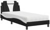 vidaXL Bett "Viana" mit Matratze Schwarz und Weiß 90x200 cm Kunstleder 3208773 Bild 2