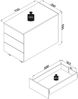 VCM Rollcontainer Dalosa 918330 Anthrazit / Honig-Eiche H. 55 x B. 39 x T. 70 cm Bild 5