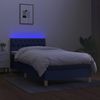 vidaXL Boxspringbett mit Matratze & LED Blau 100x200 cm Stoff 3133939 Bild 4