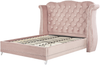 Bett mit Lattenrost AYETTE 180 x 200 cm Samtstoff Pastellrosa Bild 5