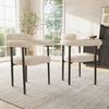 Esszimmerstuhl, Samt mit ergonomischer Rückenlehne, 70x62x84 cm, Beige Bild 2