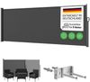STEELSØN 'Zirella' Seitenmarkise mit Aluminium-Kassette, ausziehbar, 180x500 cm, anthrazit, Windschutz, wetterfest und blickdicht Bild 1