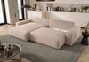 Ecksofa Schlafsofa Sofa WALKEN Stoff Poso Altweiß Ottomane Links Bild 3