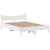 vidaXL Massivholzbett ohne Matratze Weiß 150x200 cm Kiefernholz 3323375 Bild 5