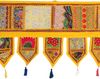 Indischer Patchwork Toran Gelb Groß Bild 2