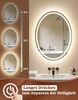 ZMH Ovaler Badspiegel mit LED Beleuchtung 50x70 cm Wandspiegel IP44 Touch Schalter Entfogger Funktion Licht dimmbar 3000K-6500K Bild 3