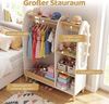 COSTWAY Kleiderständer, Mit Spiegel, Garderobe, Regalen & Haken für Kinder Bild 4