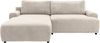 TRENDMANUFAKTUR Ecksofa Fordon, Schlafsofa mit Bettkasten, Couch in L-Form, Breite 250 cm, in Cordstoff HYPER, cream, Recamiere links Bild 2