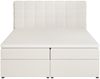 Beautysofa Boxspringbett Kontinentales mit Bettkasten TOPIQ BOUCLÉ (mit FEDERKERNMATRATZE und TOPPER-MATRATZE), 140, 160, 180 cm, mit 2x Bettkästen, Federkernmatratze Bild 2