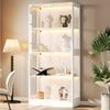 REDOM Vitrine Glas Sammlungsvitrine Transparent (4 Ebenen Stauraum, App-gesteuertes LED-Licht, Push-to-Open Türen, für Figuren & Modelle, 1-St, 80 x 35 x 170 cm) Bild 3