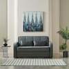 MOLERON Schlafsofa, Bezug: Soft 24, inkl. 2 Zierkissen, Kunststofffüße schwarz, 2 Sitzer Bild 4