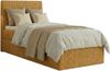 Boxspringbett RALFI 90 x 200 cm (Linke Seit) mit Bettkästen, Bonell-Matratze H4 und T25-Topper. Farbe: Gelb Bild 2