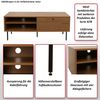 TV-Rack HWC-N78, Lowboard TV-Schrank, skandinavischer Stil Metall Holz Melamin MVG 50x120x40cm ~ natur Bild 2