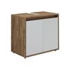 Roomart MELONA-S2-65 Badmöbel - nur Unterschrank(ohne waschbecken) - H 55 x B 35 x T 65 cm • Weiß-Eiche Bild 5