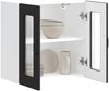 vidaXL Küchen-Hängeschrank mit Glastür Kalmar Schwarz Holzwerkstoff 853668 Bild 5