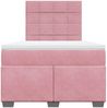 vidaXL Boxspringbett mit Matratze Rosa 120x200 cm Samt 3290887 Bild 4