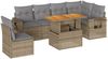 vidaXL 7-tlg. Garten-Sofagarnitur mit Kissen Beige Poly Rattan 3327160 Bild 2