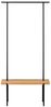 Garderobe Eiche 01 S 90 x 40 x 190 schwarz Bild 2