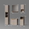 Livinity® Badmöbel-Set Timavo, Greige/Artisan-Eiche, 5 Teile, (5-St) Bild 2
