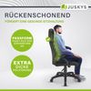 Juskys Racing Schreibtischstuhl Montreal (violett) ergonomisch, höhenverstellbar & gepolstert, bis 120 kg - Bürostuhl Drehstuhl Bild 3