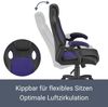Juskys Racing Schreibtischstuhl Montreal (violett) ergonomisch, höhenverstellbar & gepolstert, bis 120 kg - Bürostuhl Drehstuhl Bild 4