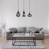 LED Pendelleuchte 3 flammig Glas Chrom verspiegelt & Rauchglas Optik, B: 69cm Bild 5