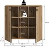 Schuhkommode (B/H/T: 106x96x37 cm) in Evoke Oak Nachbildung Bild 4