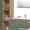 Badmöbel-Set Izan Goldkraft Eiche/Grün 5 Teile mit Hoch- und Midischrank Vicco Bild 5