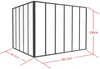 Vente-unique - BAYVIEW Innenglaswand MetallGlas Schwarz - B 150 cm x H 130 cm x L 180 cm Bild 3
