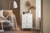 SoBuy Nachttisch FBT115-Lx2, Beistelltisch 2er Set mit Schubladen Telefontisch Nachtschrank Weiß Bild 2