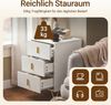 SoBuy Nachttisch FBT115-Lx2, Beistelltisch 2er Set mit Schubladen Telefontisch Nachtschrank Weiß Bild 4