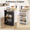 Nischenwagen 20cm breit 4 Etagen Küchenwagen schmal Nischenregal auf Rollen 47,5 x 20 x 80,5 cm Schwarz Bild 4