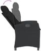 vidaXL 3-tlg. Garten-Essgruppe mit Kissen Schwarz Poly Rattan 3212662 Bild 5