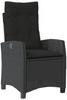 vidaXL 3-tlg. Garten-Essgruppe mit Kissen Schwarz Poly Rattan 3212662 Bild 4