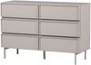 Kommode Tours aus Metall und MDF, modern mit 6 Schubladen, sandfarben, viel Stauraum, 120 x 42 x 80 cm Bild 1