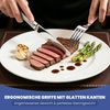 HOMELUX Besteck-Set Besteck set elegante Optik, ergonomische Haptik, Wellenschliff-Messer (72-tlg), 12 Personen, Edelstahl, Spiegelpoliert,spülmaschinengeeignet,hochwertiger Besteckkasten Bild 2