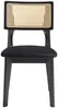 Vente-unique - CALENYA Stuhl Samt SchwarzBeige - B 48 cm x H 85,5 cm x L 50,5 cm Bild 2