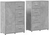 vidaXL Sideboards 2 Stk. Betongrau 60x31x84 cm Holzwerkstoff 3276591 Bild 2