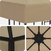 vidaXL Pavillon 3x3 m Beige Polyester und Stahl 190 gsm 900325 Bild 5