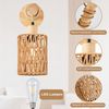 Jibenhome LED Nachtlicht Boho Rattan Wandleuchte Farmhouse mit E27 Leuchtmittel, Warmweiß, LED fest integriert, Wandlampe aus Holz,Vintage Deko Lampe für Wand & Nachttisch Bild 3