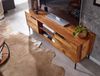 Lowboard Sheesham Massivholz 147x51x38 cm TV-Kommode mit zwei Türen, Design T... Bild 5