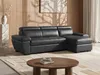 Vente-unique - Ecksofa Leder mit Schlaffunktion - Ecke Rechts - Anthrazit - JONOVA Bild 1