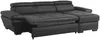 Vente-unique - Ecksofa Leder mit Schlaffunktion - Ecke Rechts - Anthrazit - JONOVA Bild 4