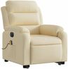 vidaXL Elektrischer Massagesessel mit Aufstehhilfe Creme Stoff 3205025 Bild 3