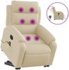 vidaXL Elektrischer Massagesessel mit Aufstehhilfe Creme Stoff 3205025 Bild 2