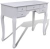 vidaXL Schminktisch mit Spiegel und Hocker 7 Schubladen Weiß 241002 Bild 5