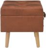 vidaXL Hocker mit Stauraum 40 cm Hellbraun Kunstleder 247530 Bild 4